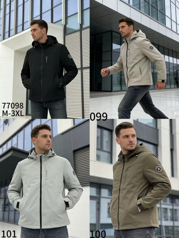 Kurtka męska cienka Roz M-3XL, 1 Kolor Paczka 5 szt